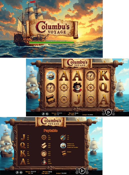 Columbus Voyage - HTML5 Slot Machine - 1