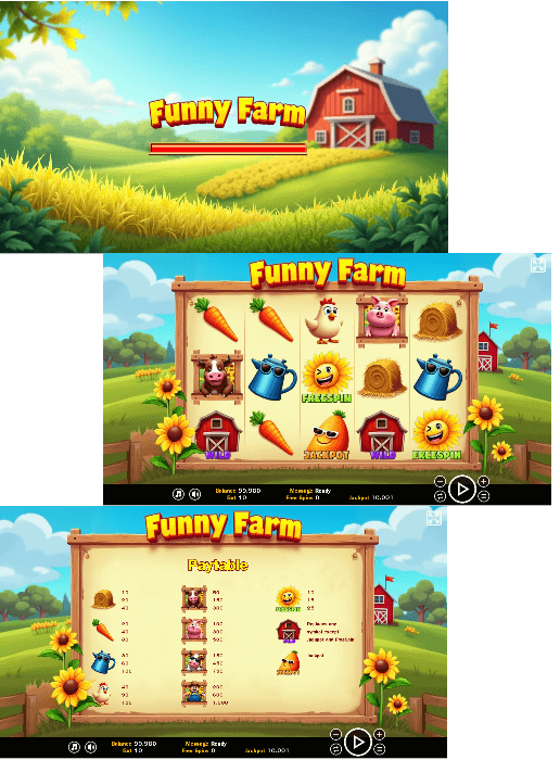 Funny Farm - HTML5 Slot Machine - 1