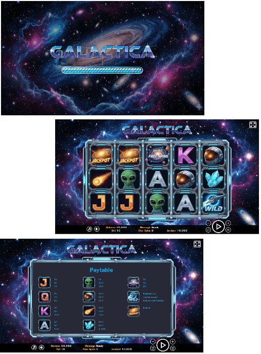 Galactica - HTML5 Slot Machine - 1