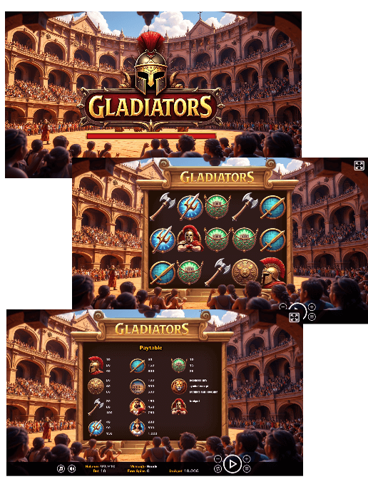 Gladiators - HTML5 Slot Machine - 1