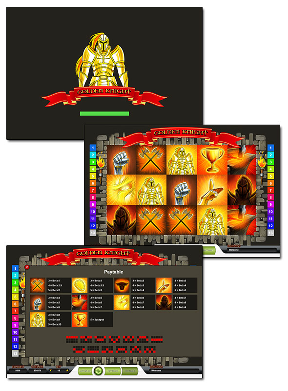 Golden Knight Slot Machine - HTML5 Casino Game