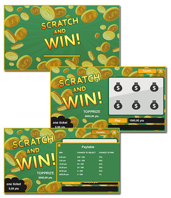 Scratch and win - Scratchcard Game