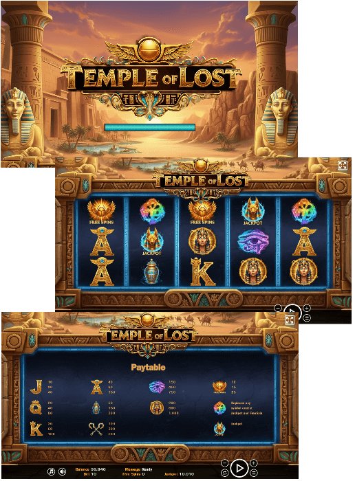 Temple of Lost - HTML5 Slot Machine
