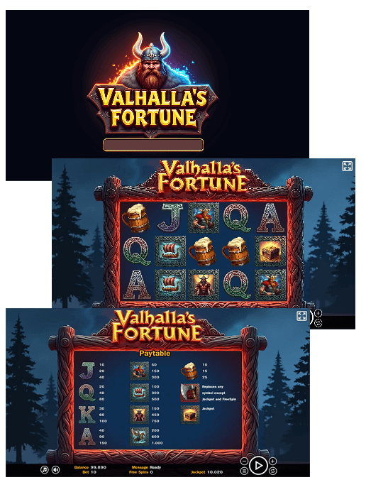 Valhallas Fortune - HTML5 Slot Machine - 1