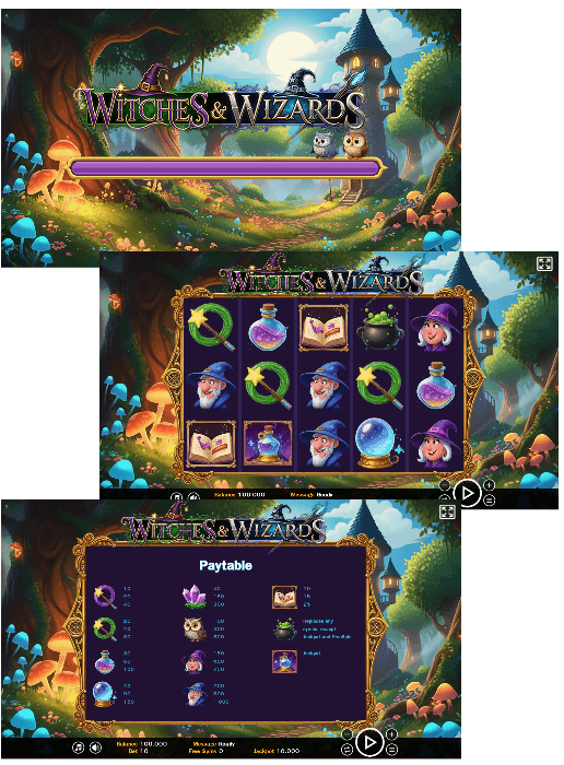 Witches and Wizards - HTML5 Slot Machine - 1