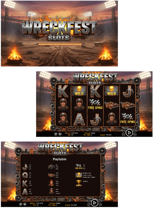 Wreckfest slots - HTML5 Slot Machine